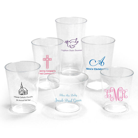 Design Your Own Christian Celebration Clear Plastic Cups